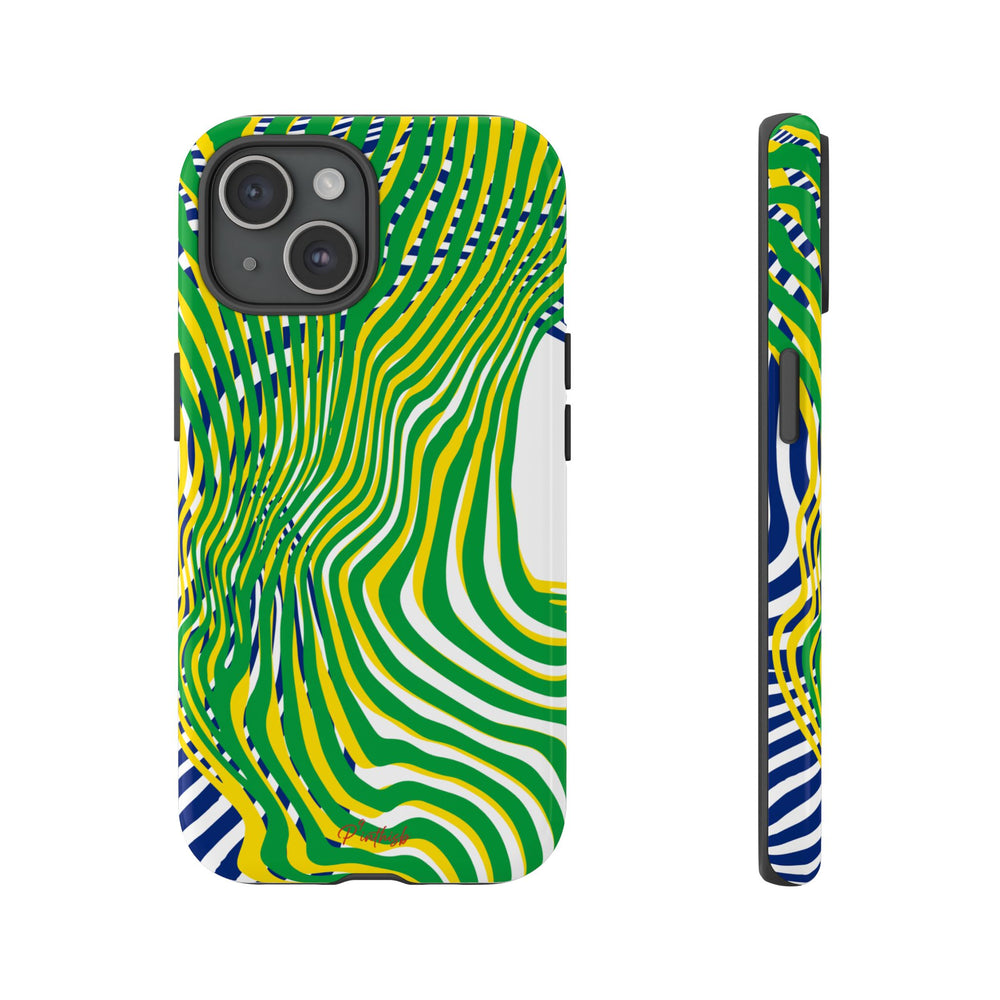 Abstract Green Wave Phone Case