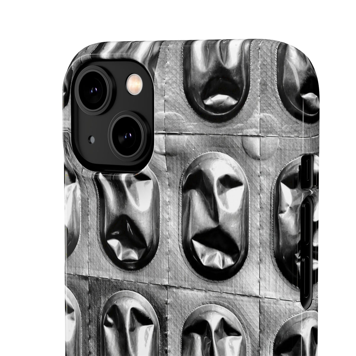 Metallic Mask Grid Snap Case