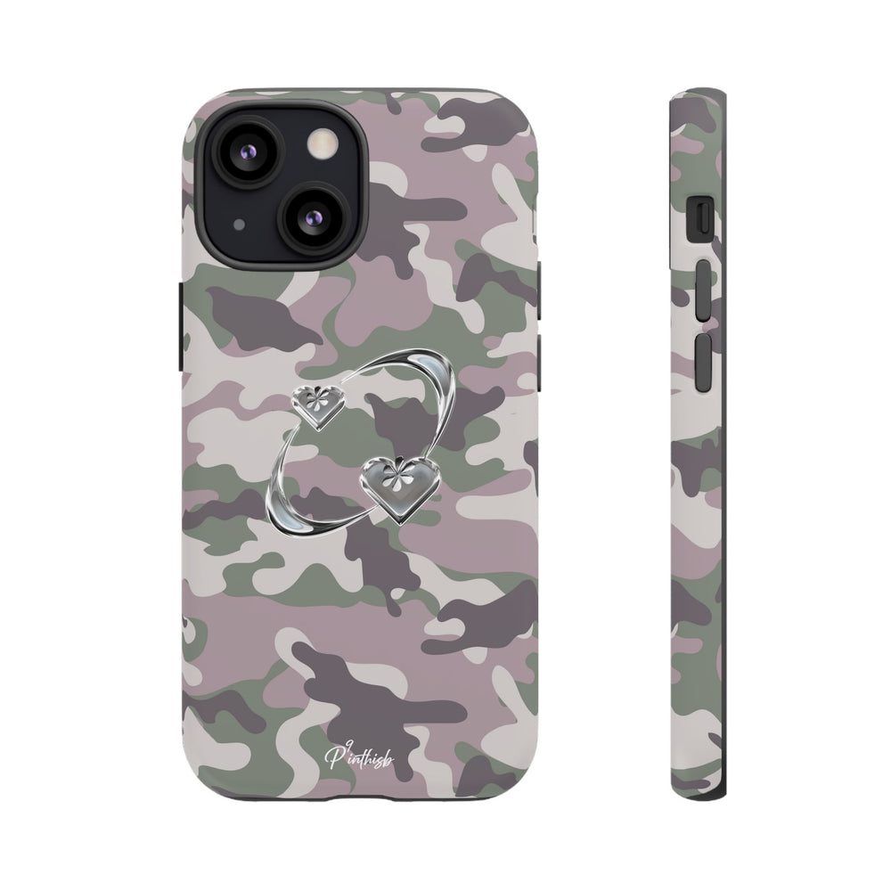 Camouflage Heart Tough Phone Case