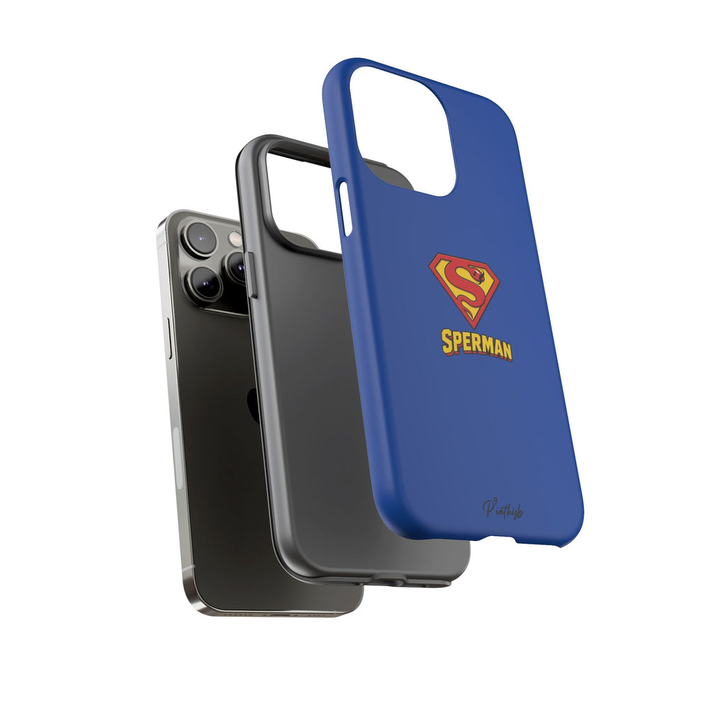 "SPERMAN" Parody Logo Tough Phone Case