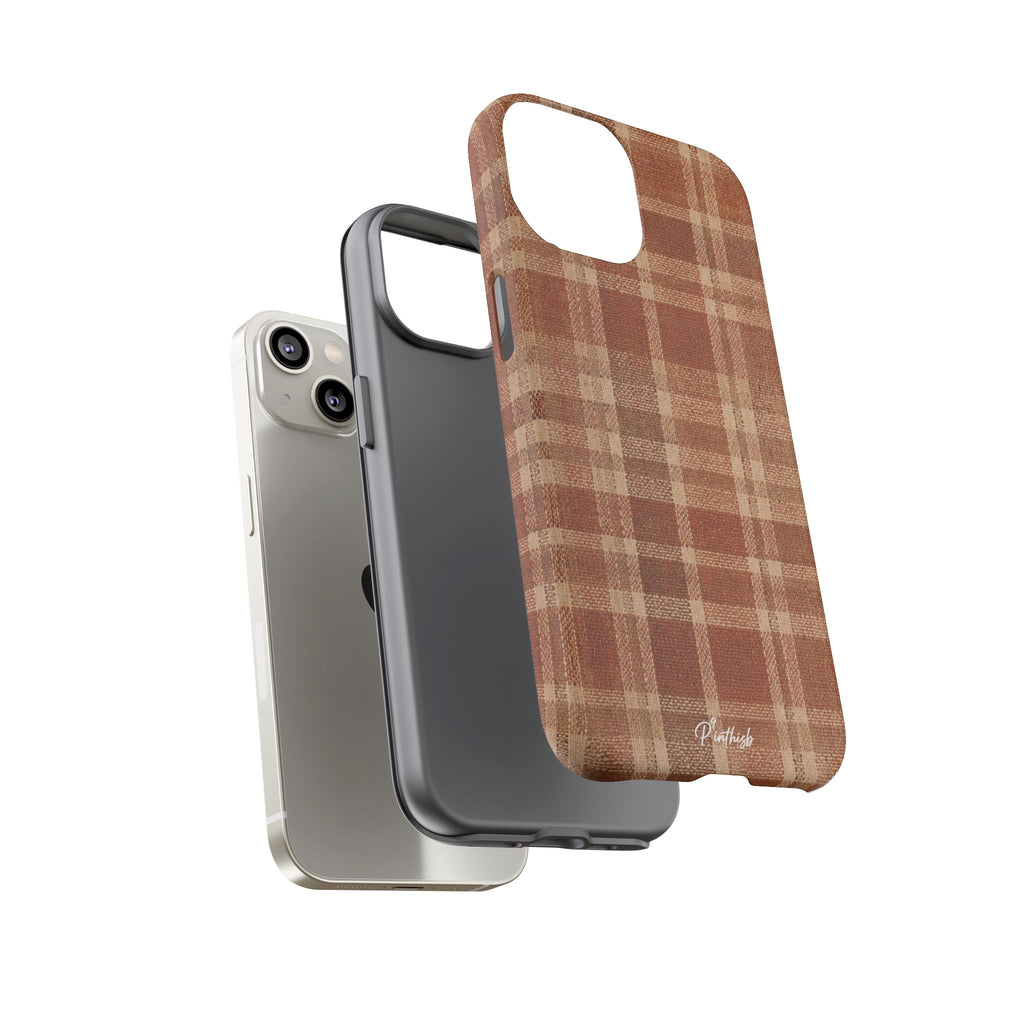 Rustic Brown Cozy Plaid Tough Case