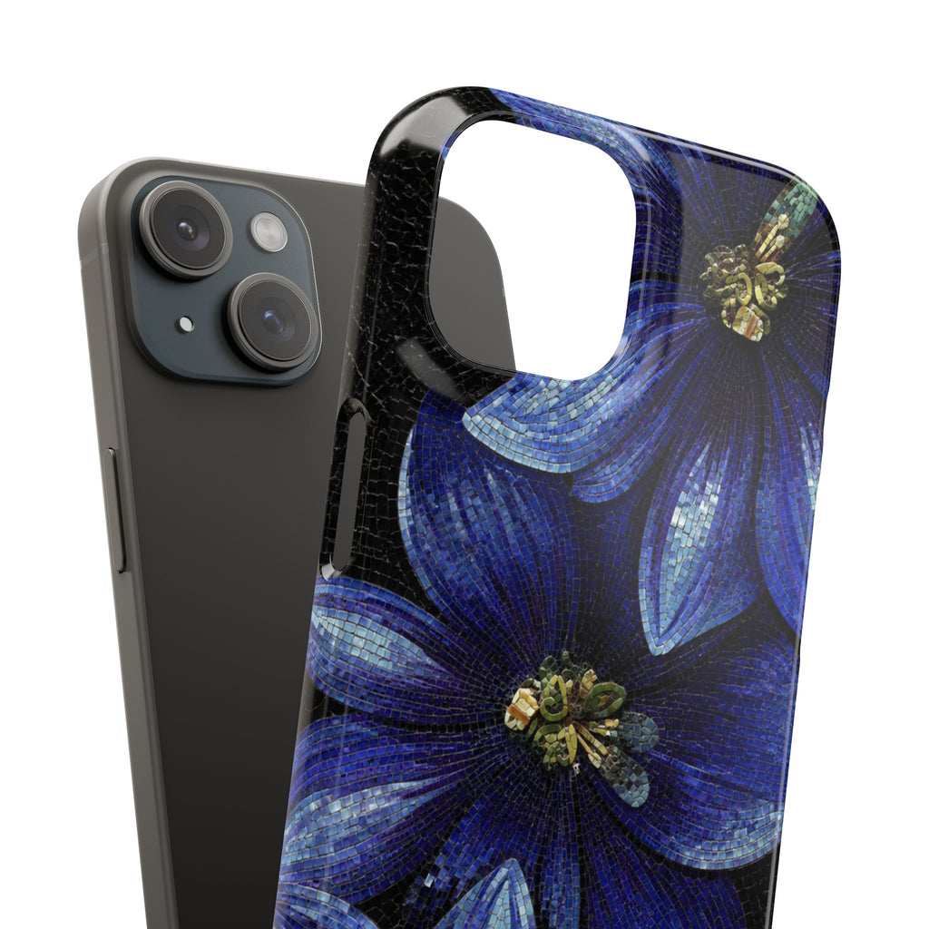 Blue Floral Snap Case