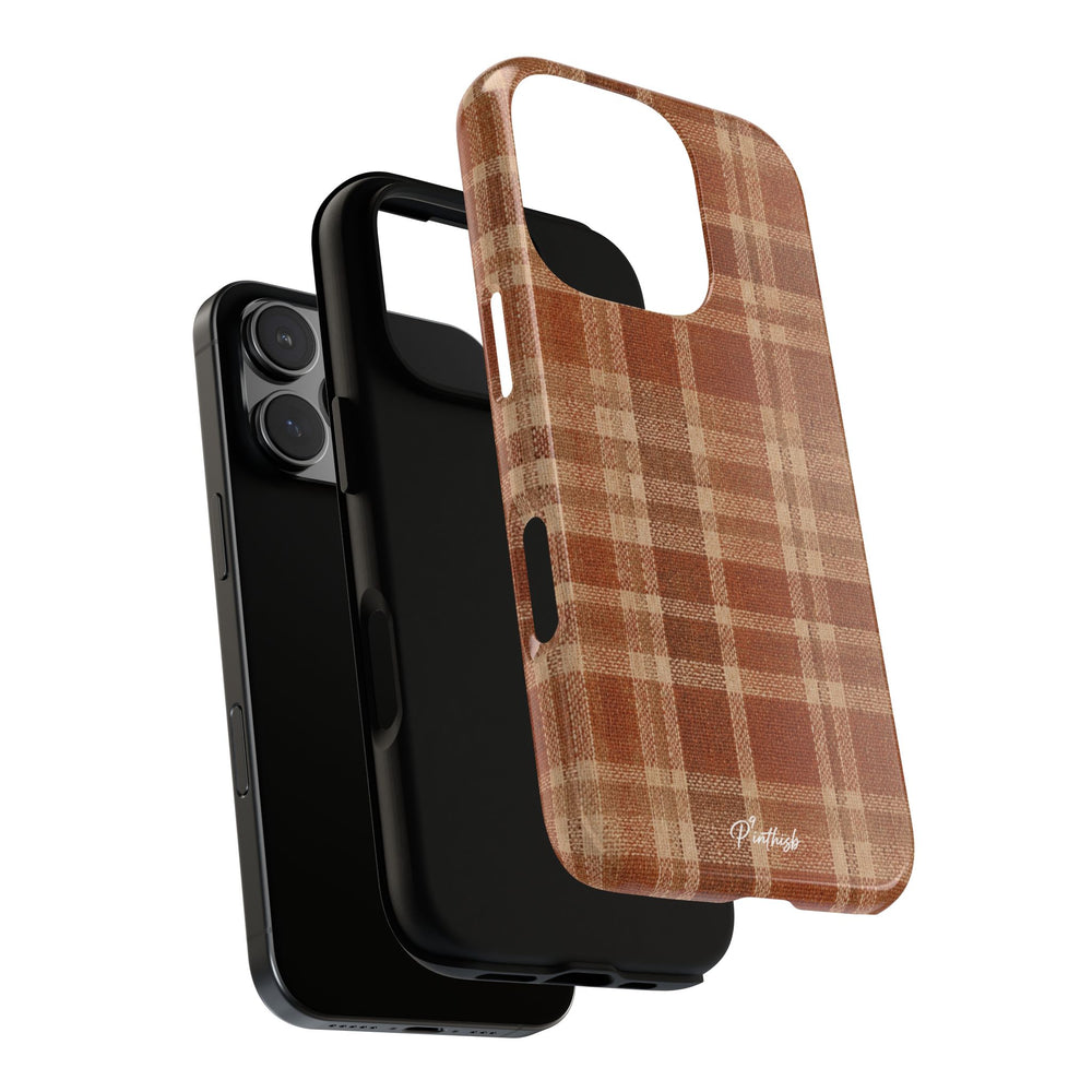 Rustic Brown Cozy Plaid Tough Case
