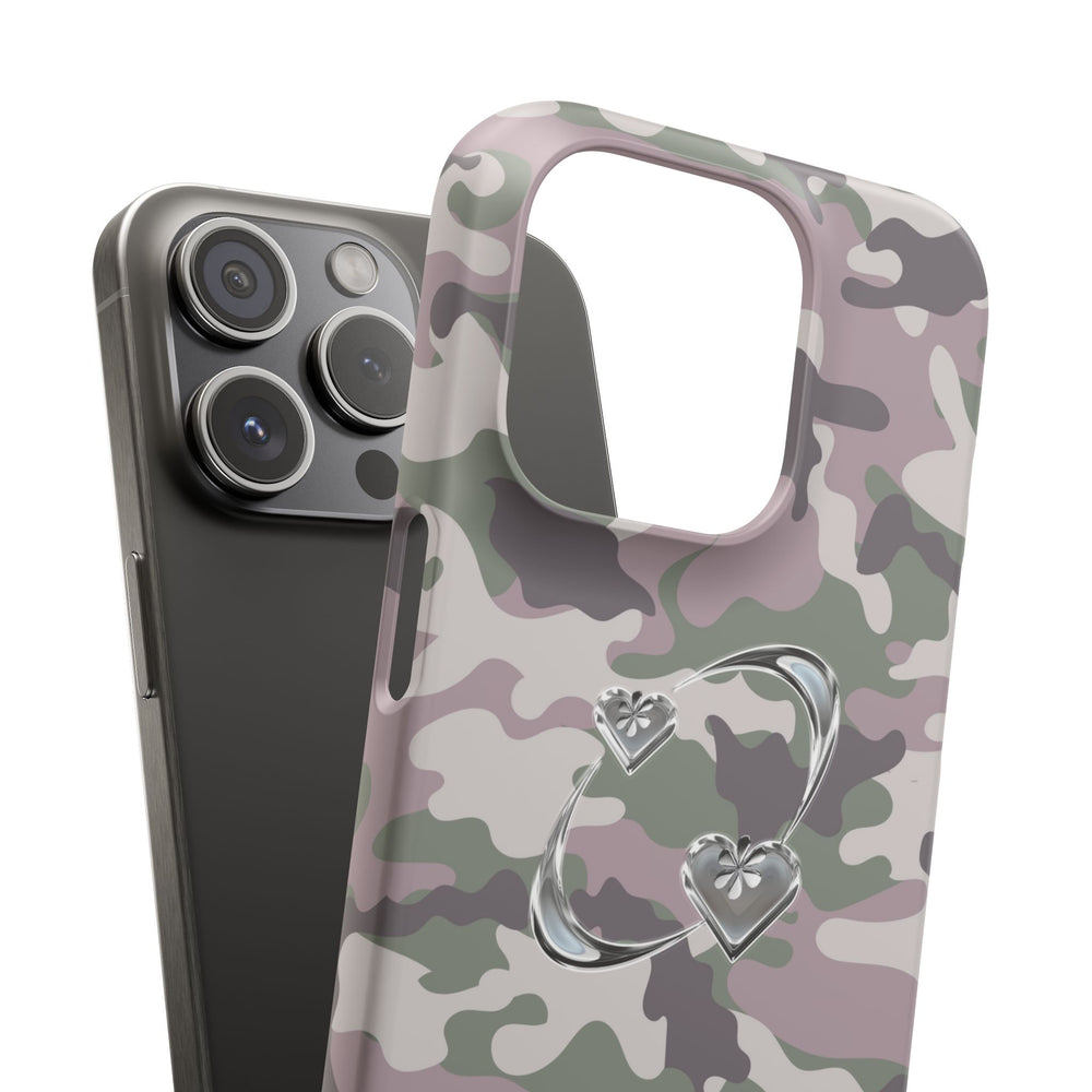 Camouflage Heart Snap Phone Case