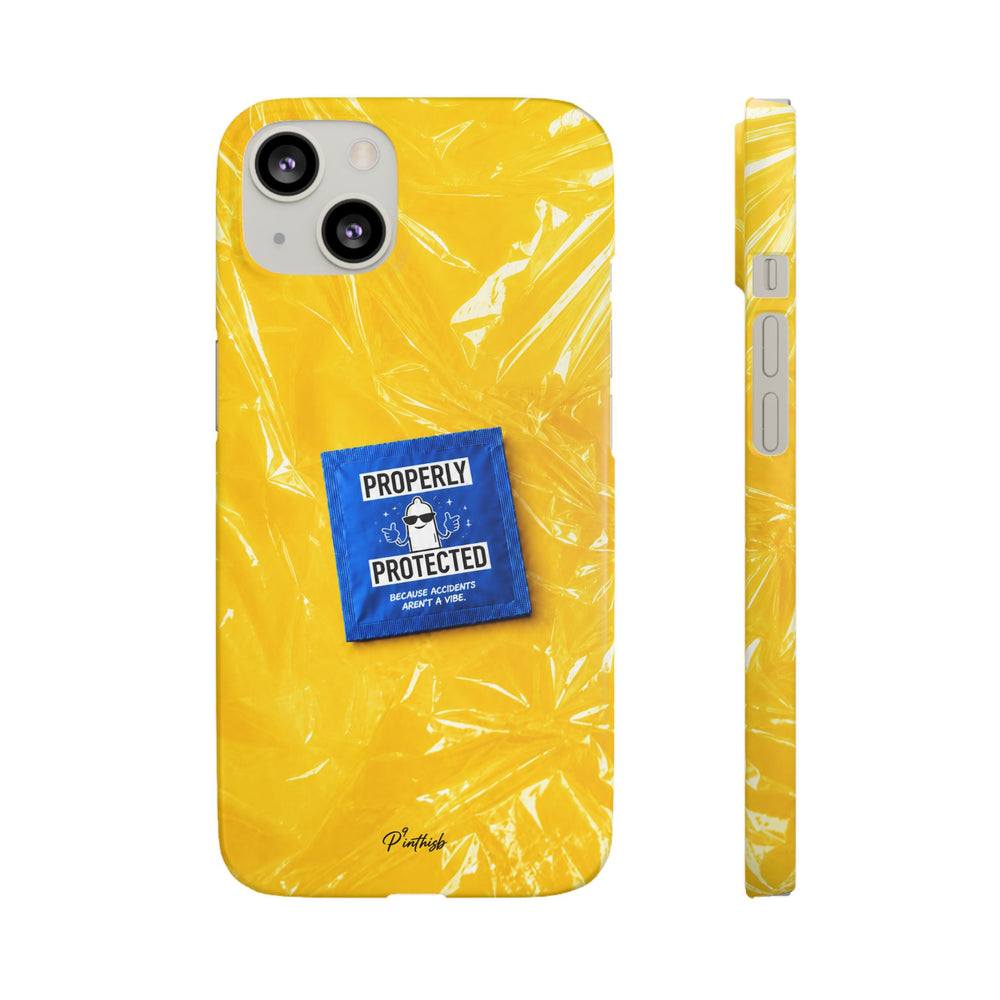 "Properly Protected" Graphic Snap Phone Case
