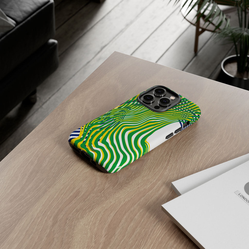 Abstract Green Wave Phone Case