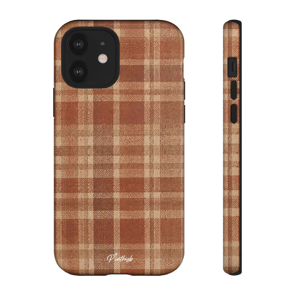 Rustic Brown Cozy Plaid Tough Case