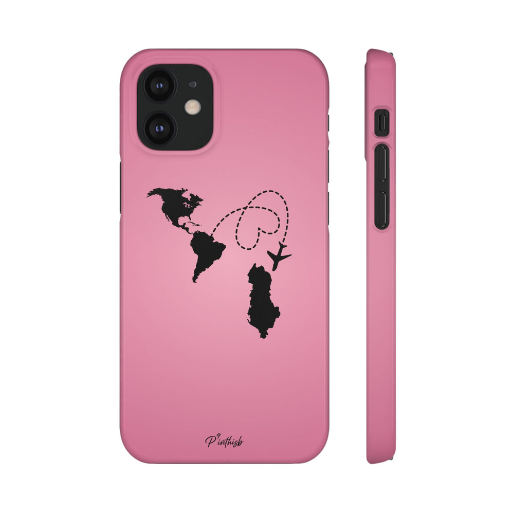 America to Albania Pink Snap Phone Case