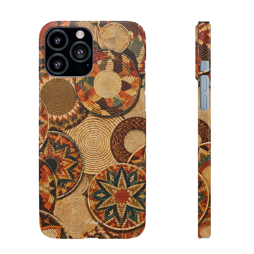 Bohemian Woven Basket Pattern Snap Case