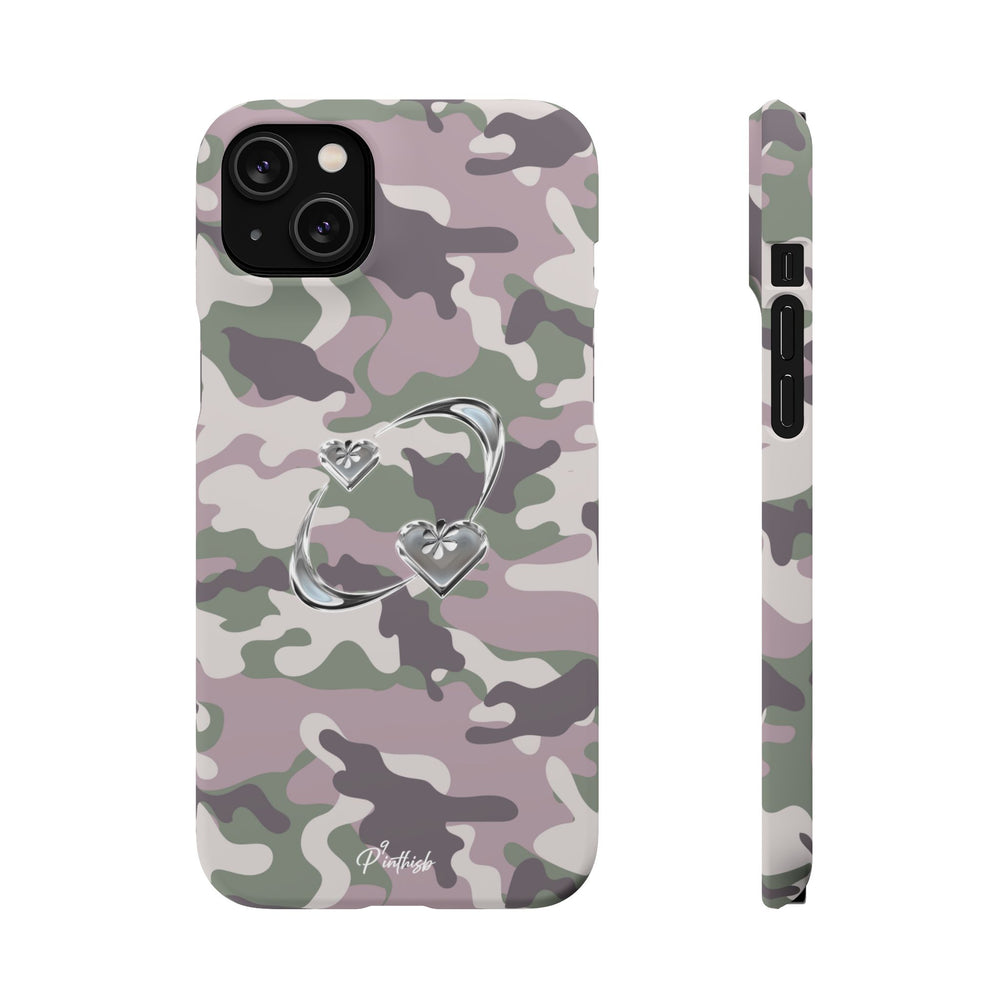 Camouflage Heart Snap Phone Case