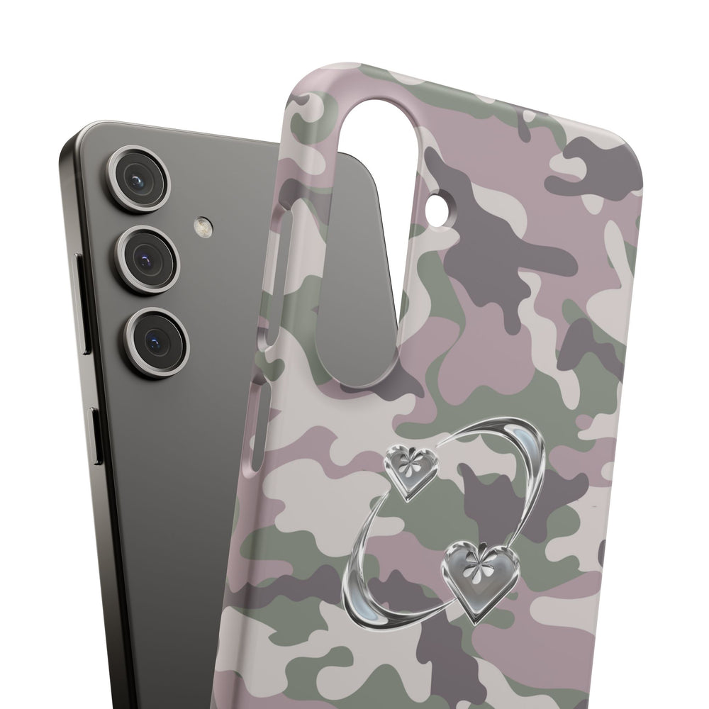 Camouflage Heart Snap Phone Case