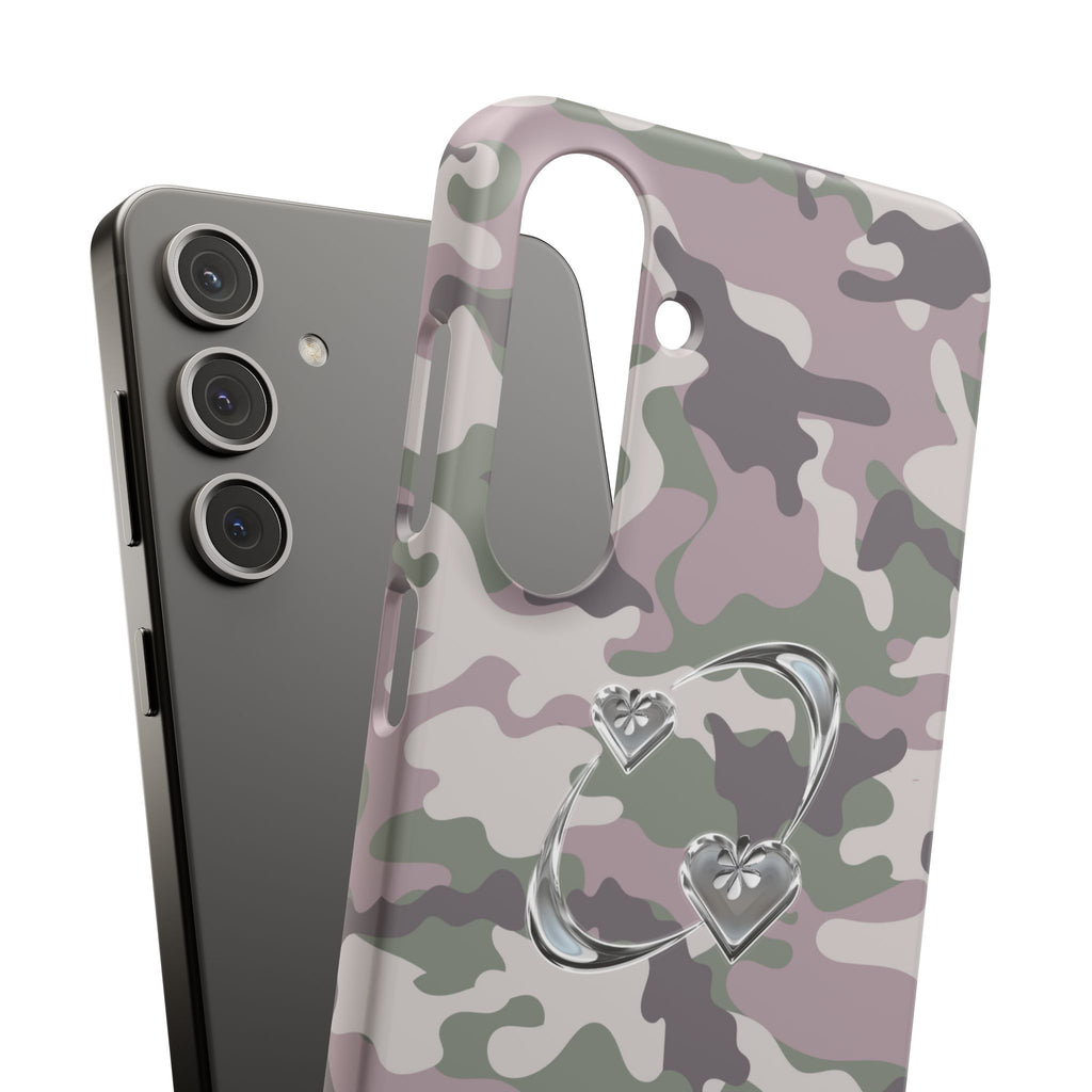 Camouflage Heart Snap Phone Case