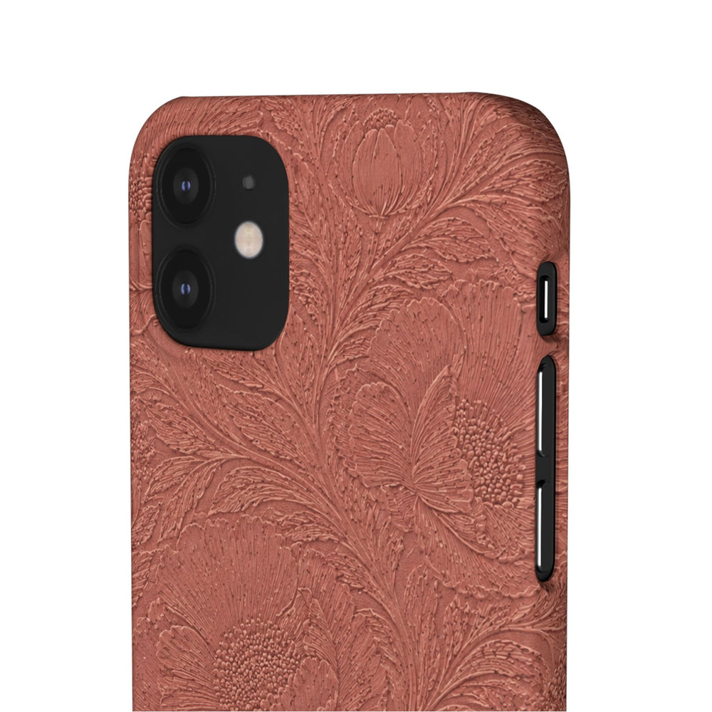 Embossed Floral Snap Case