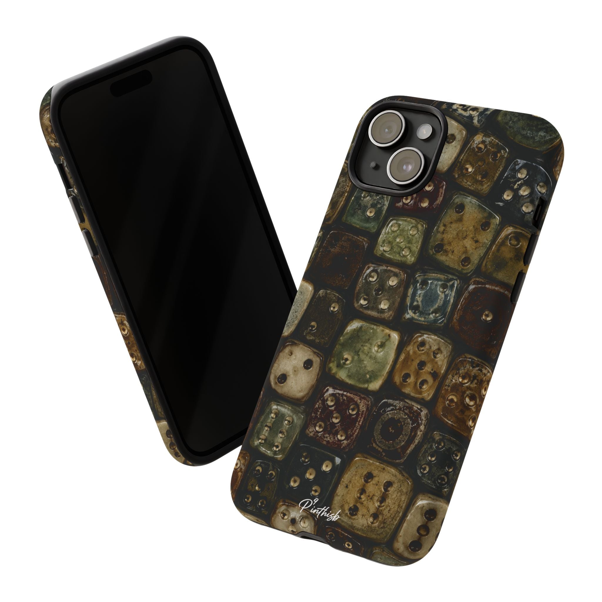 Vintage Dice Tile Phone Case