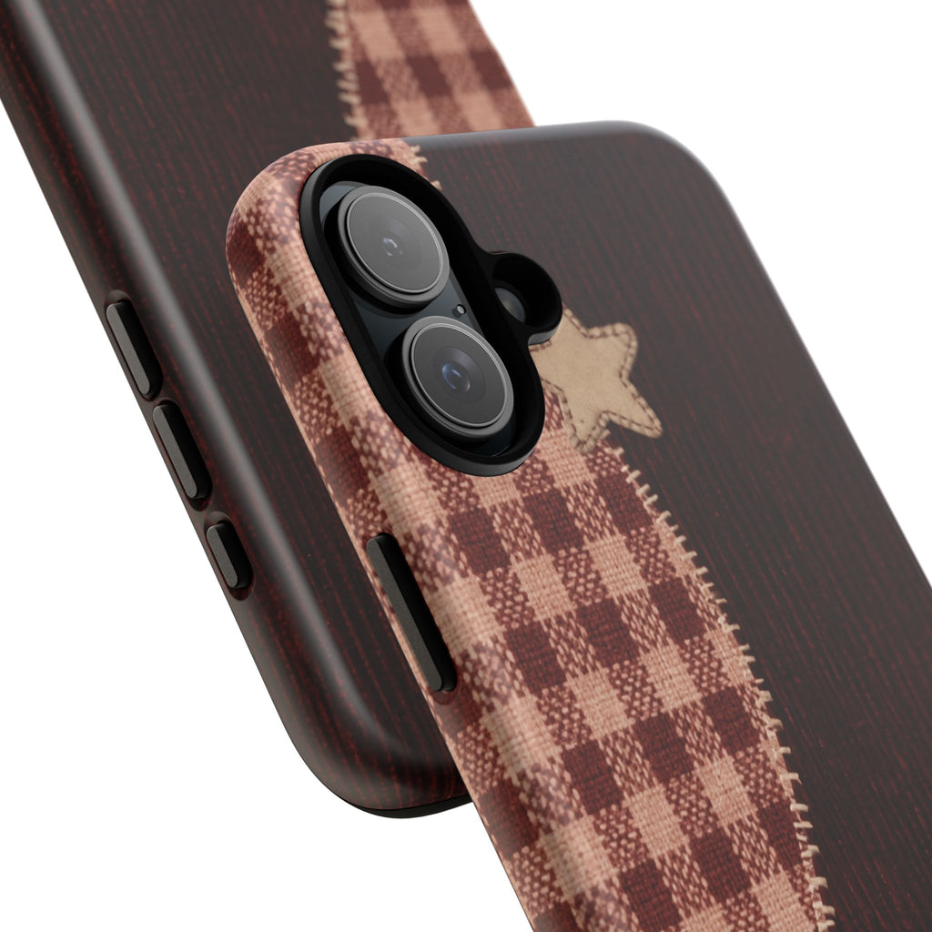 Rustic Plaid Stars Phone Case