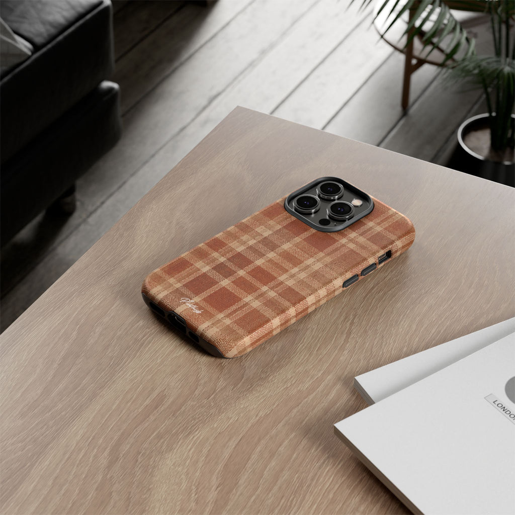 Rustic Brown Cozy Plaid Tough Case