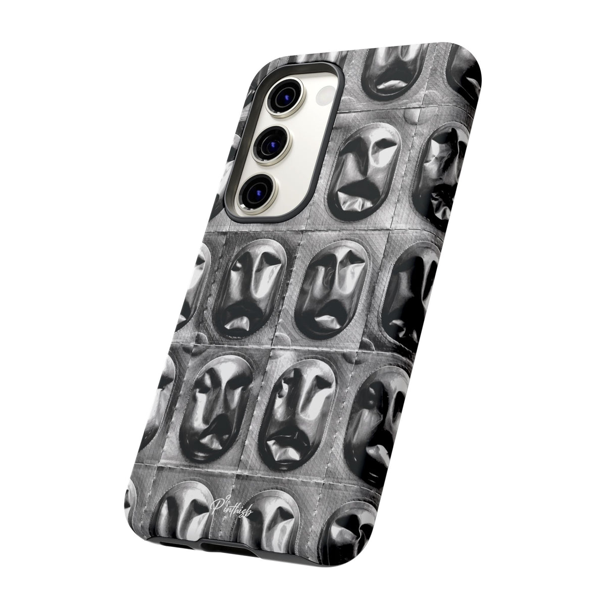 Metallic Mask Grid Tough Case