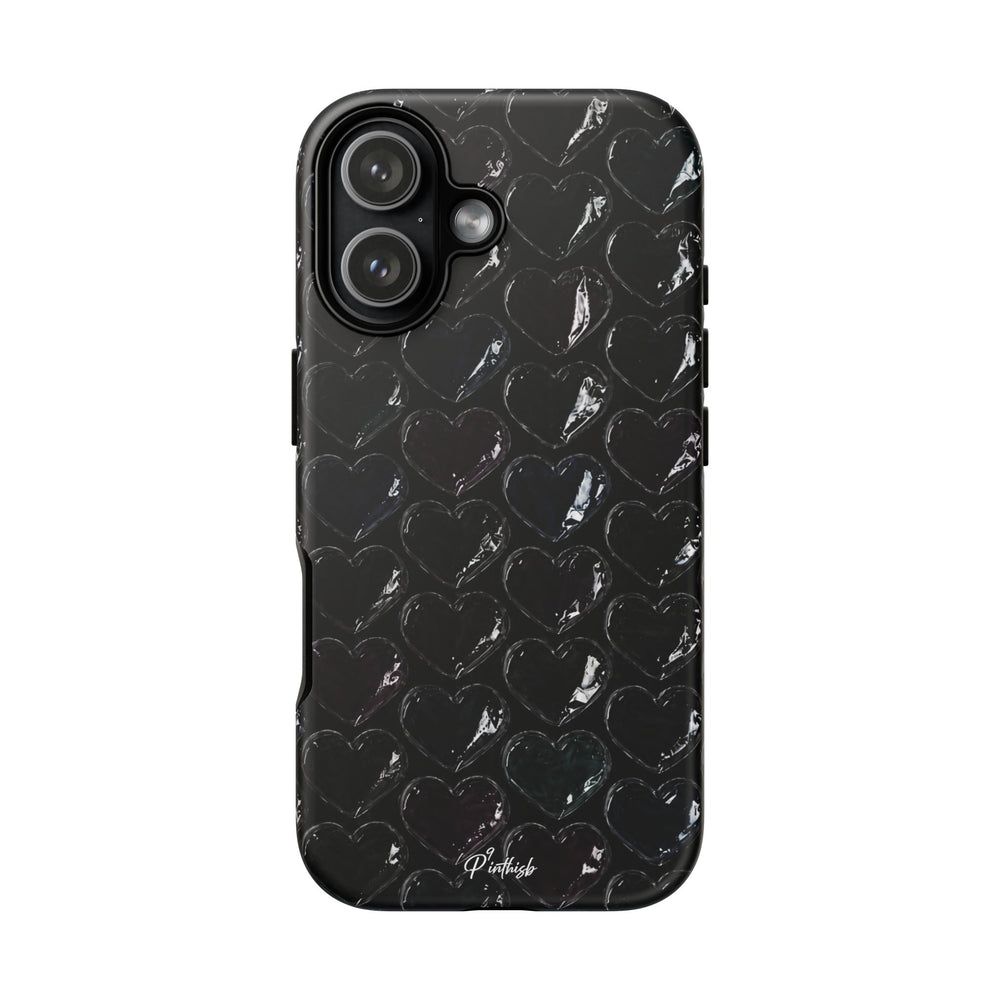 Black Pop Hearts Tough Case