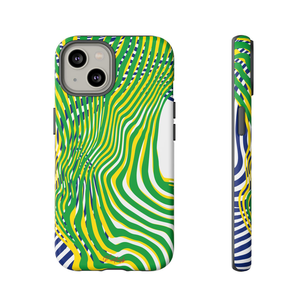 Abstract Green Wave Phone Case