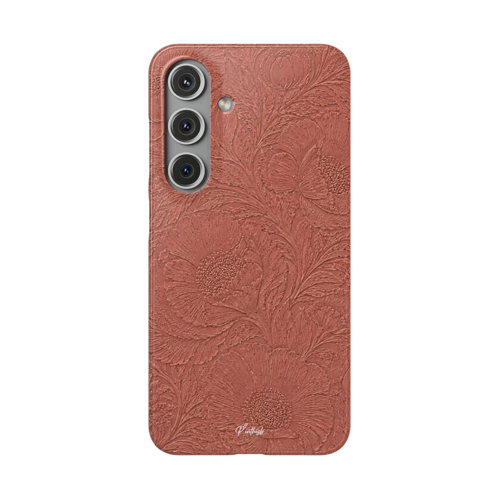 Embossed Floral Snap Case