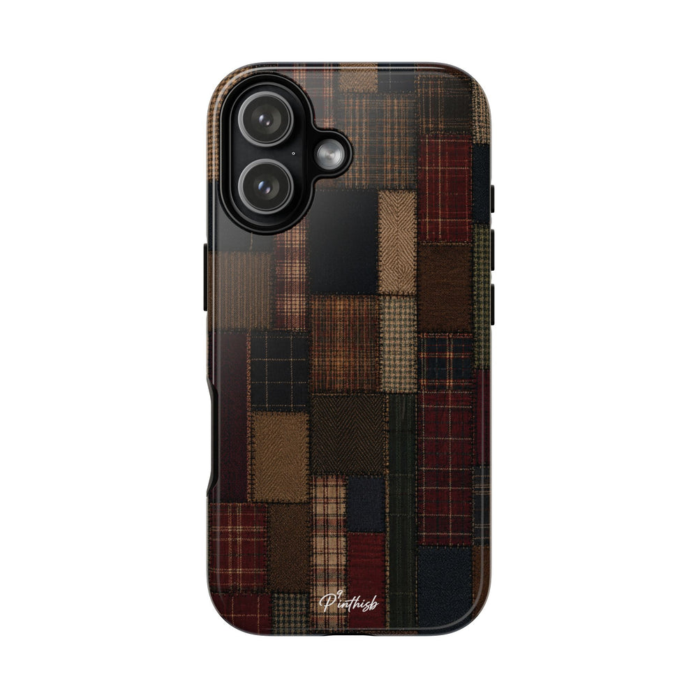 Plaid Patchwork Tough Phone Case