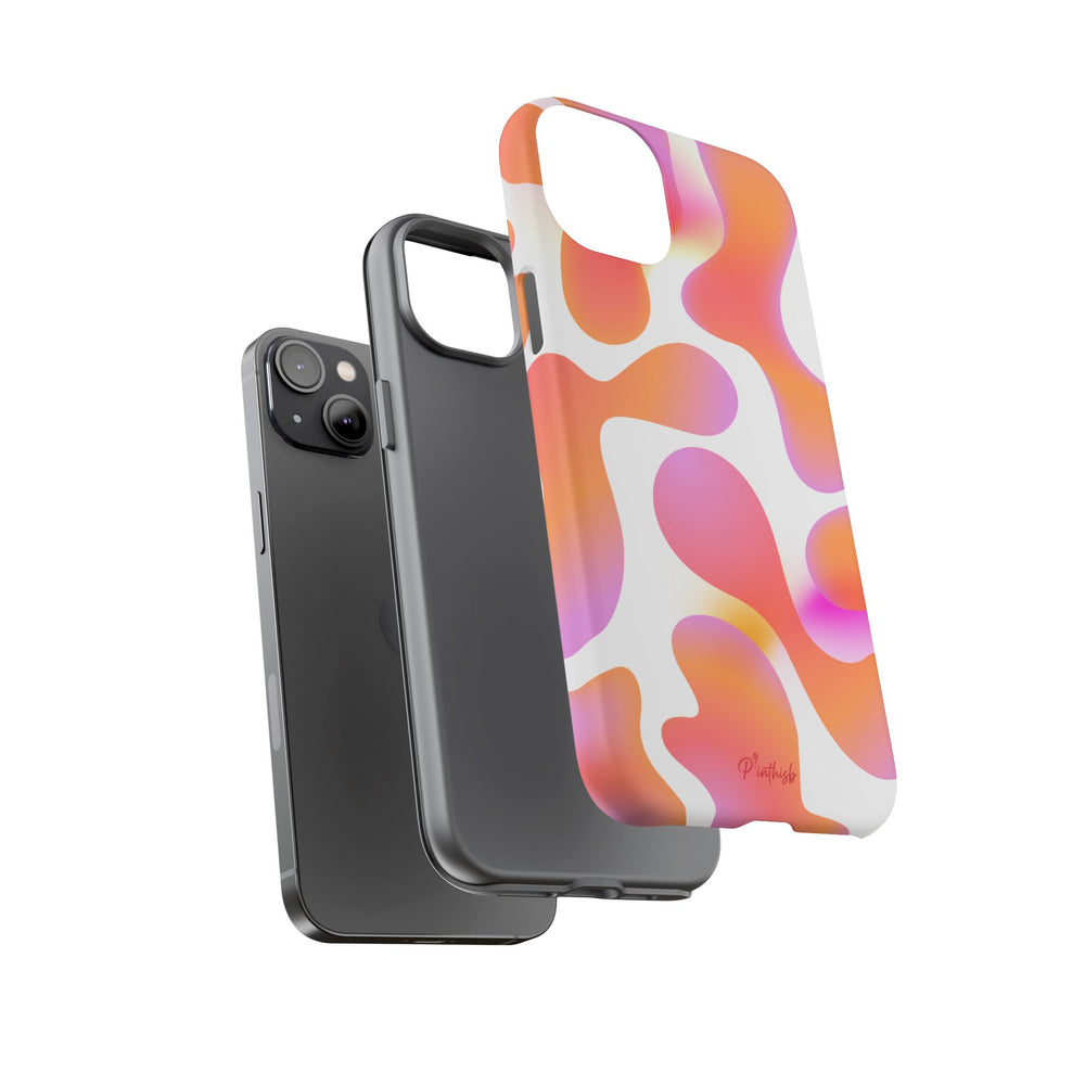 Abstract Orange Pink Camouflage Tough Phone Case
