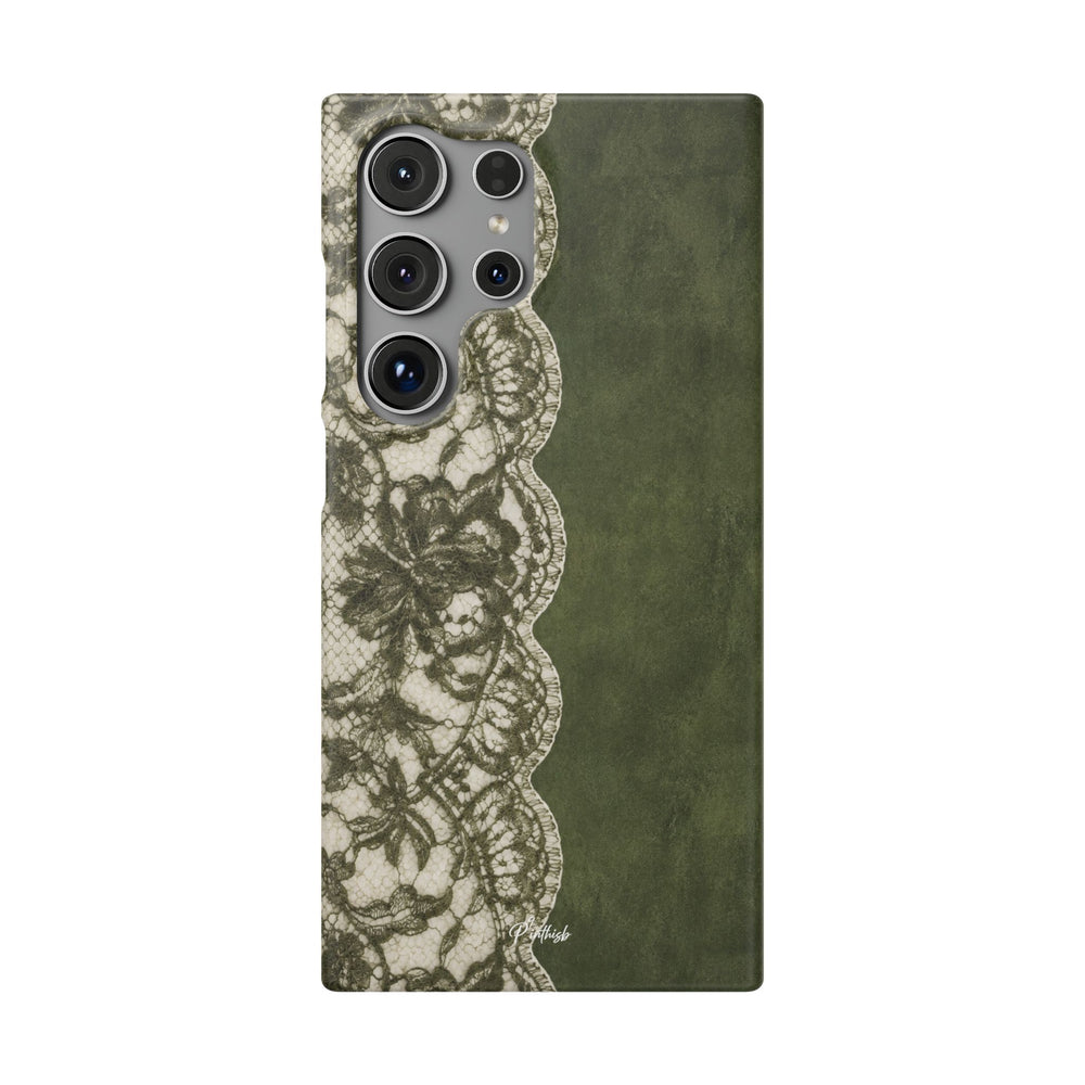 Olive Lace Snap Case