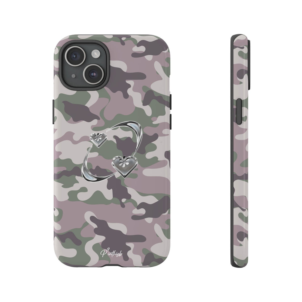 Camouflage Heart Tough Phone Case