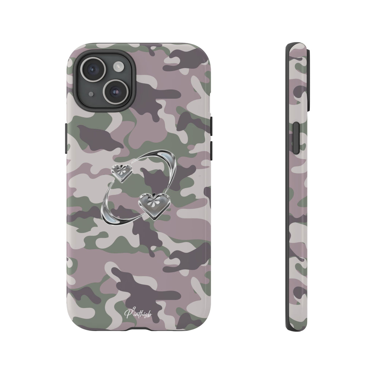 Camouflage Heart Tough Phone Case