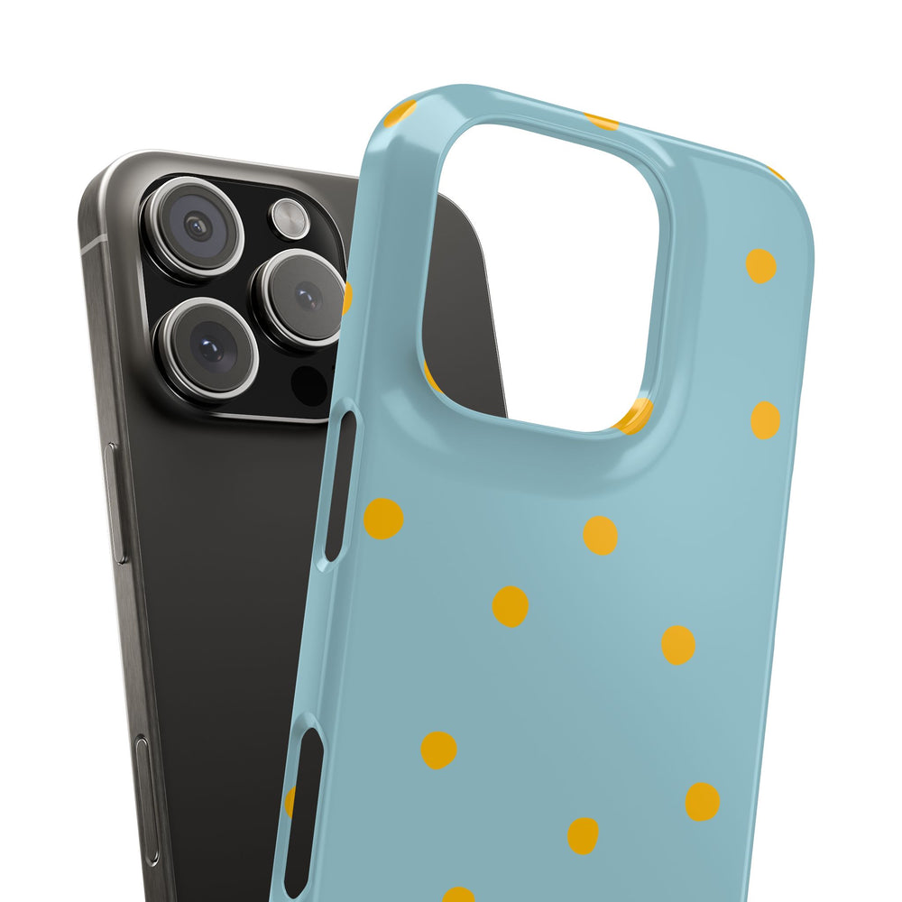 Blue & Yellow Polka Dot Snap Phone Case