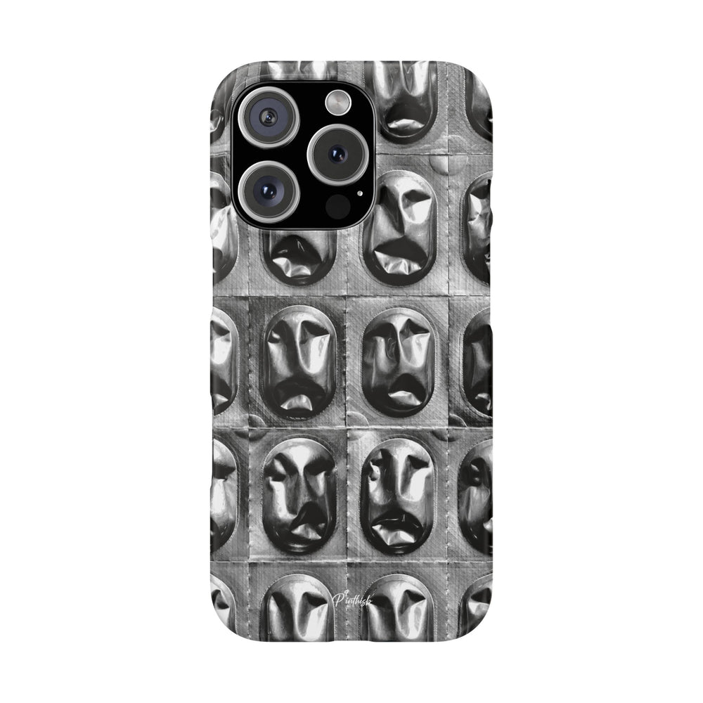 Metallic Mask Grid Snap Case