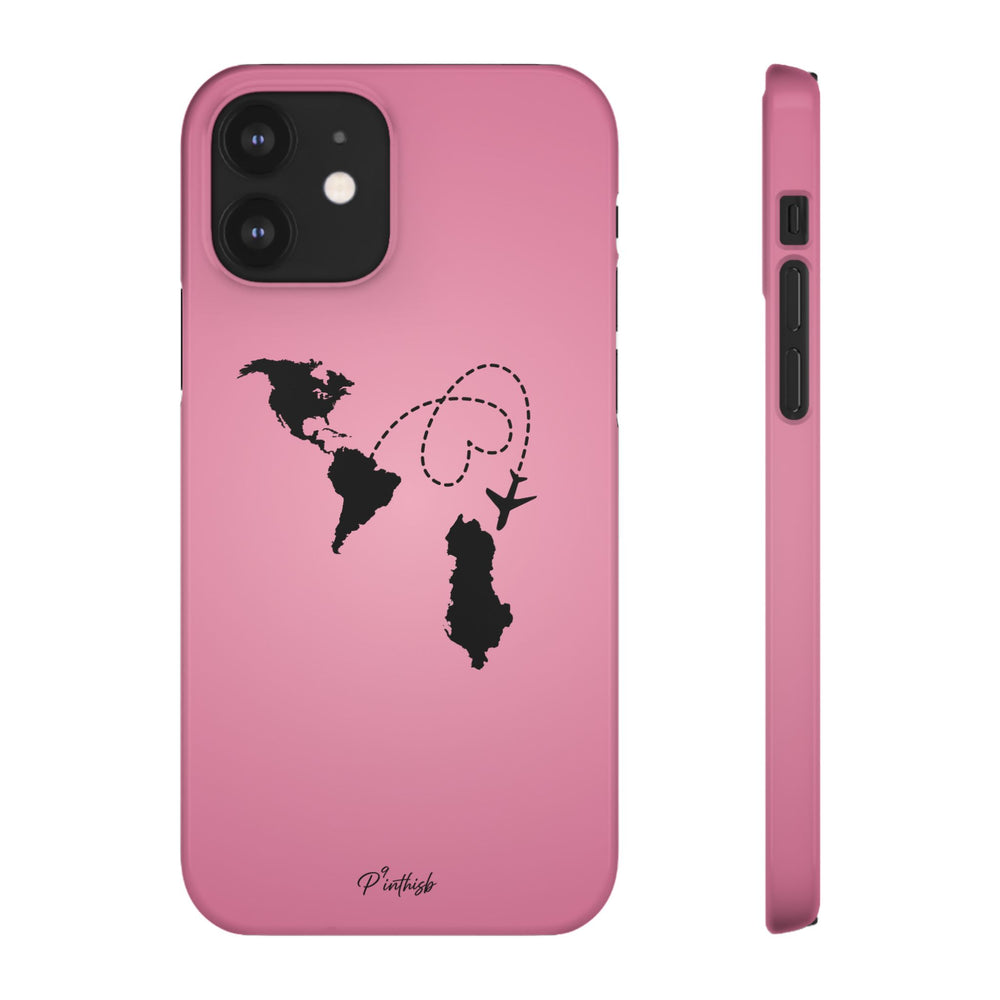 America to Albania Pink Snap Phone Case
