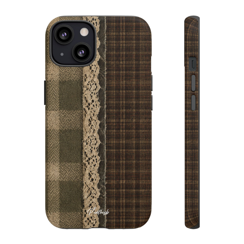 Plaid Lace Tough Phone Case