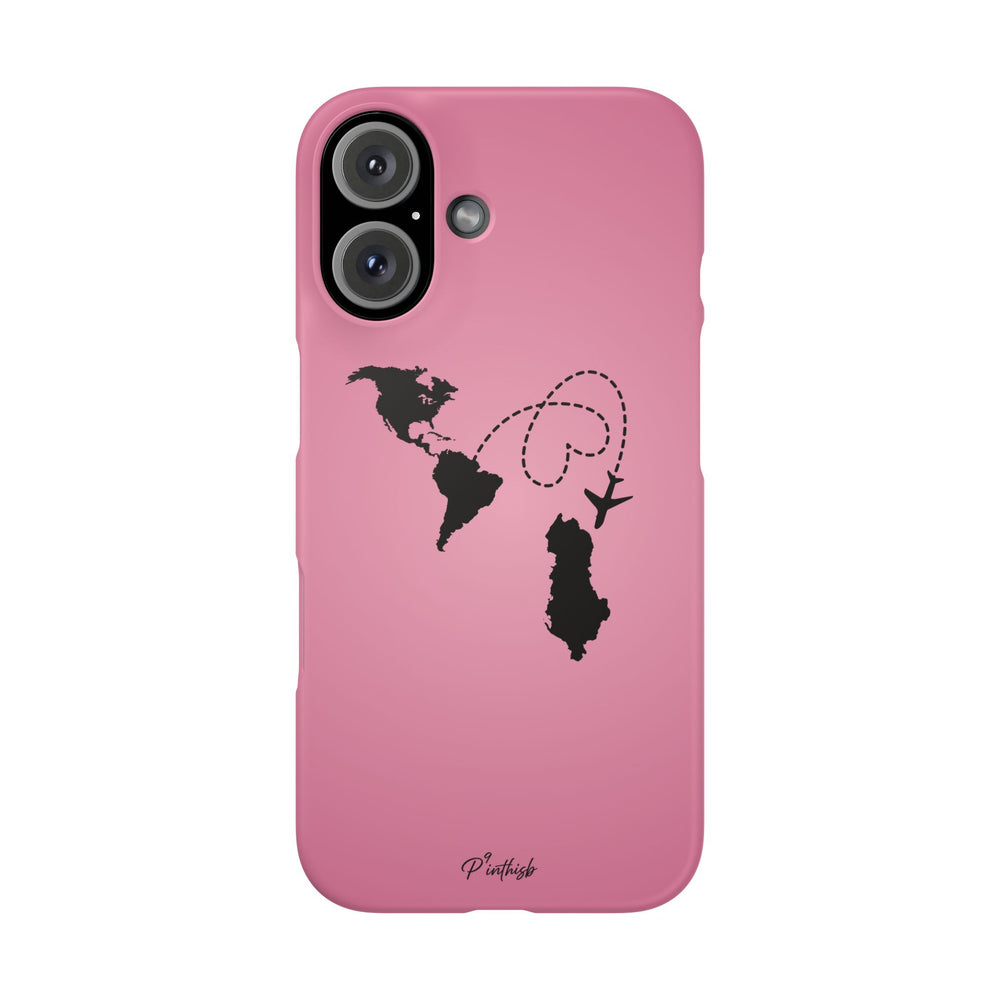 America to Albania Pink Snap Phone Case