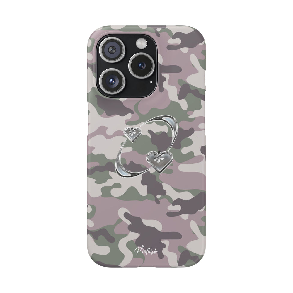 Camouflage Heart Snap Phone Case