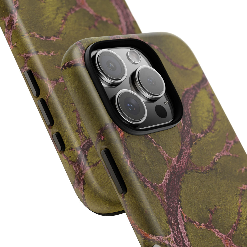 Olive & Rose Gold Tree Pattern Phone Case