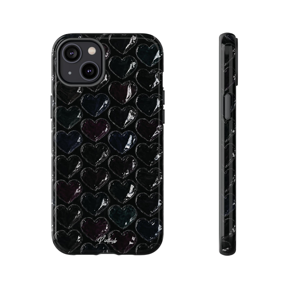 Black Pop Hearts Tough Case