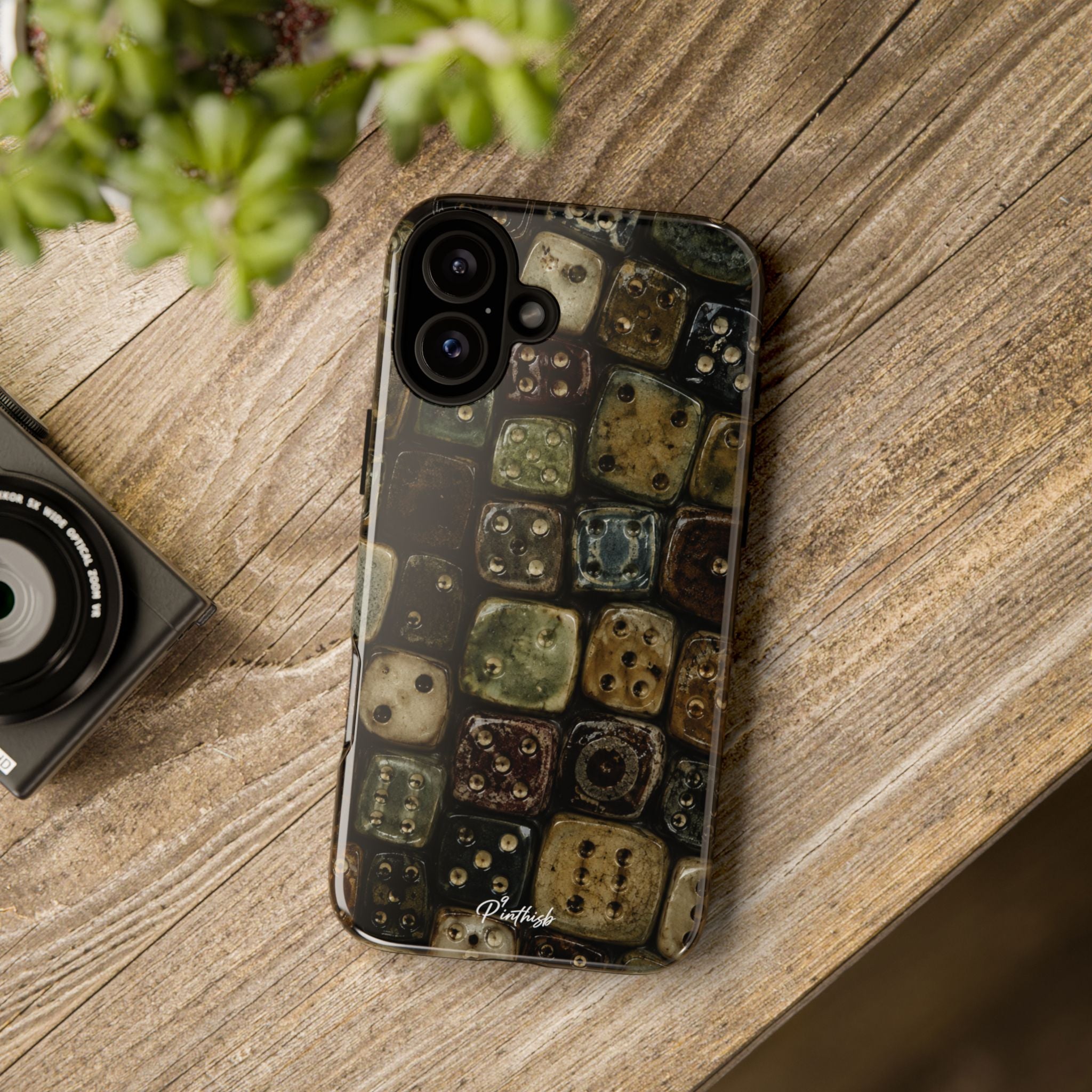 Vintage Dice Tile Phone Case