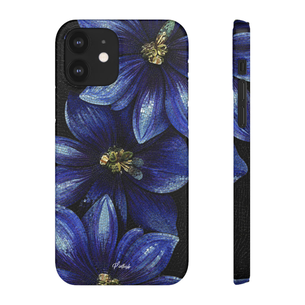Blue Floral Snap Case