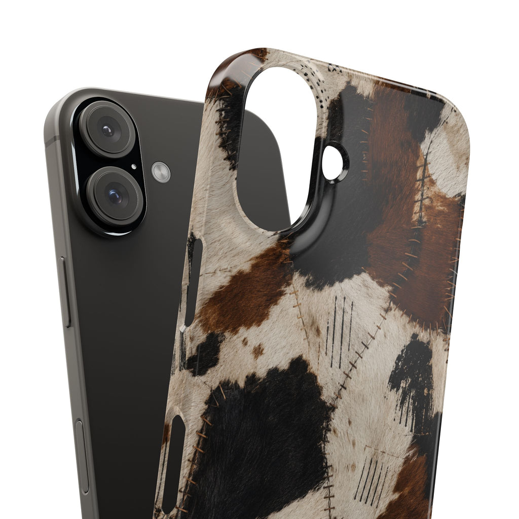 Brown & Black Animal Print Snap Case