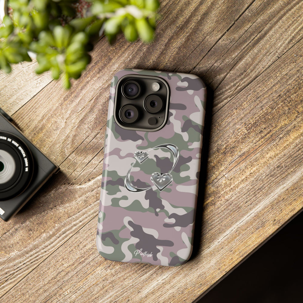 Camouflage Heart Tough Phone Case