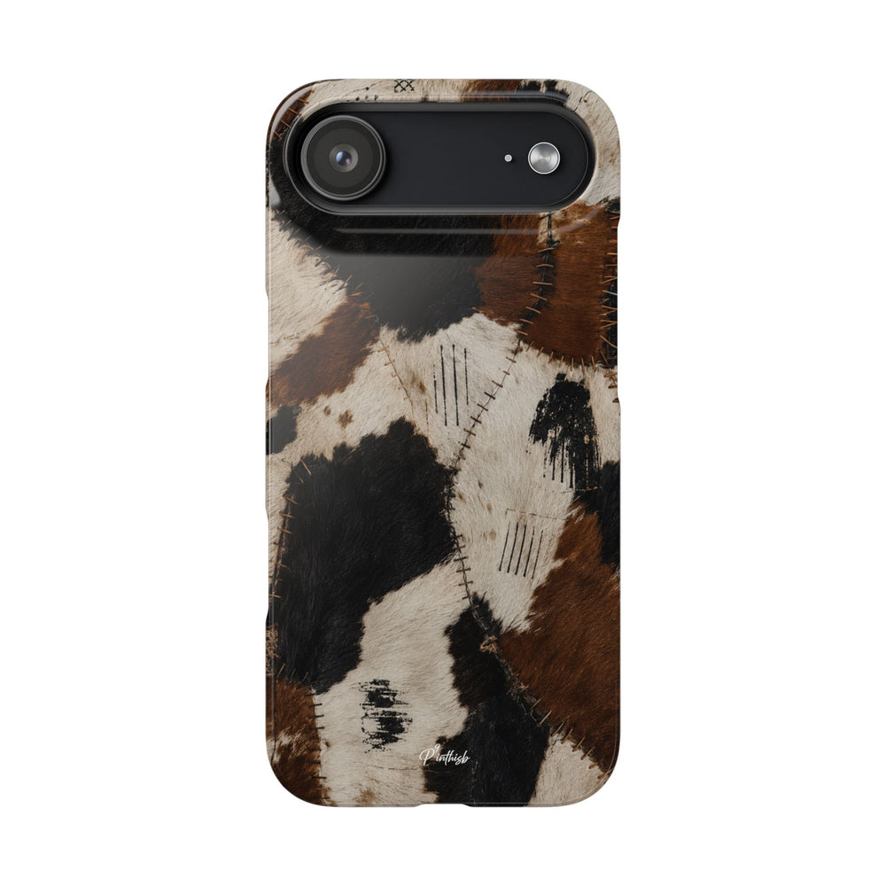 Brown & Black Animal Print Snap Case