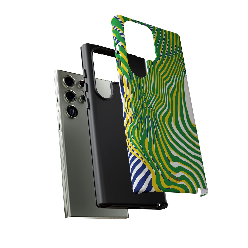 Abstract Green Wave Phone Case