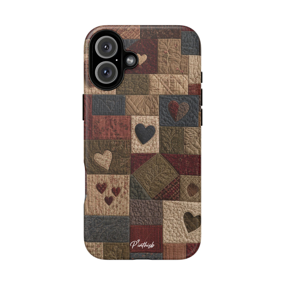 Patchwork Hearts Phone Case