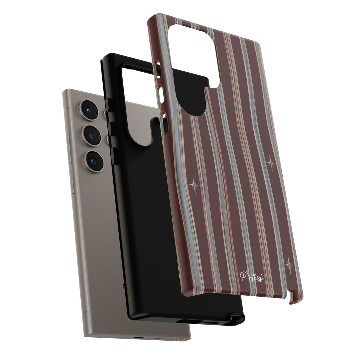 Retro Red & Cream with Star Accents Phone Case