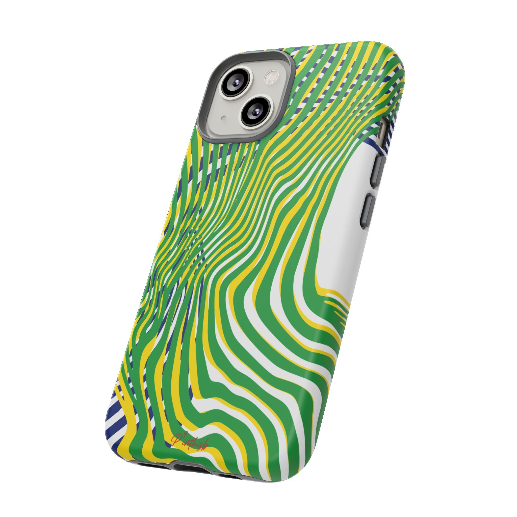 Abstract Green Wave Phone Case