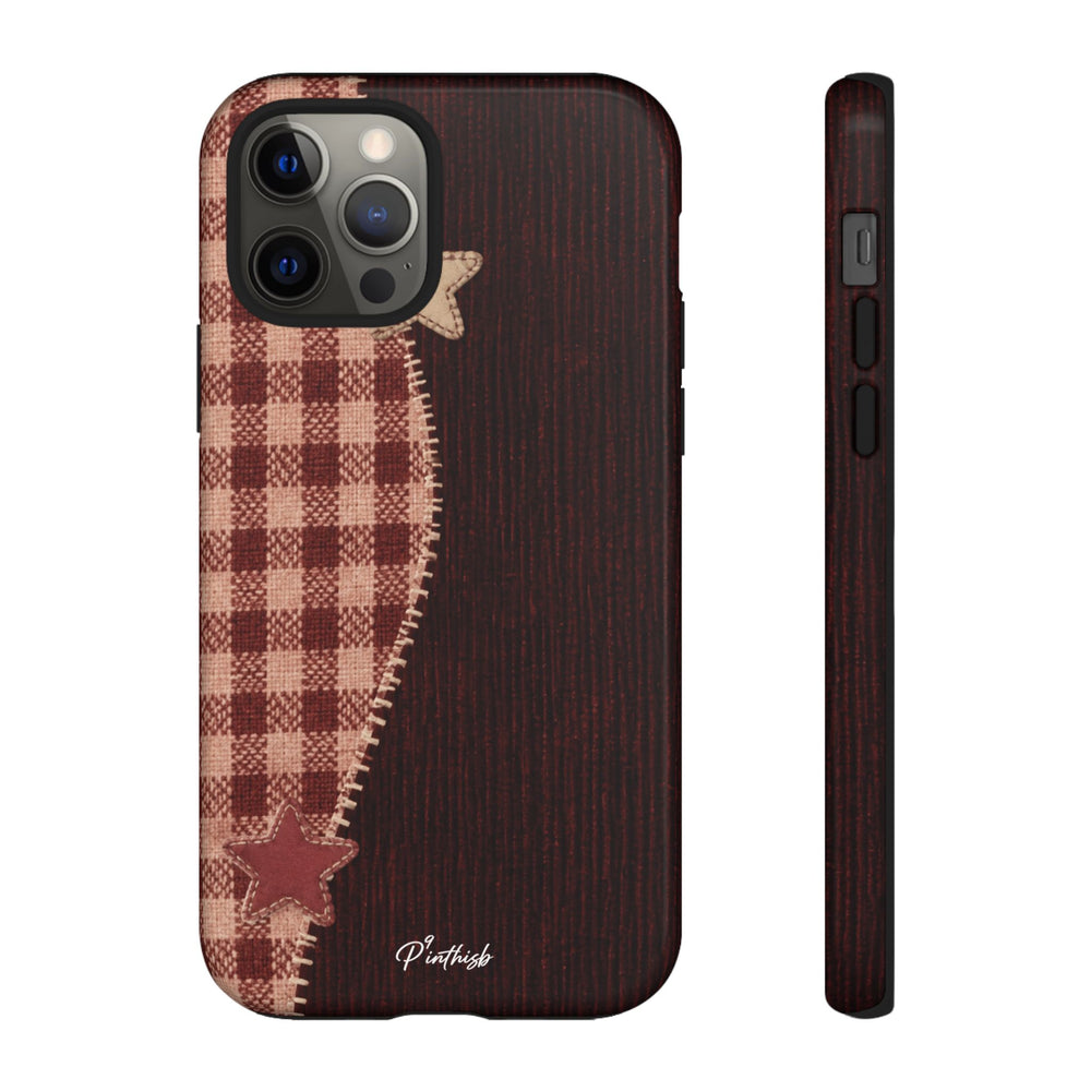 Rustic Plaid Stars Phone Case