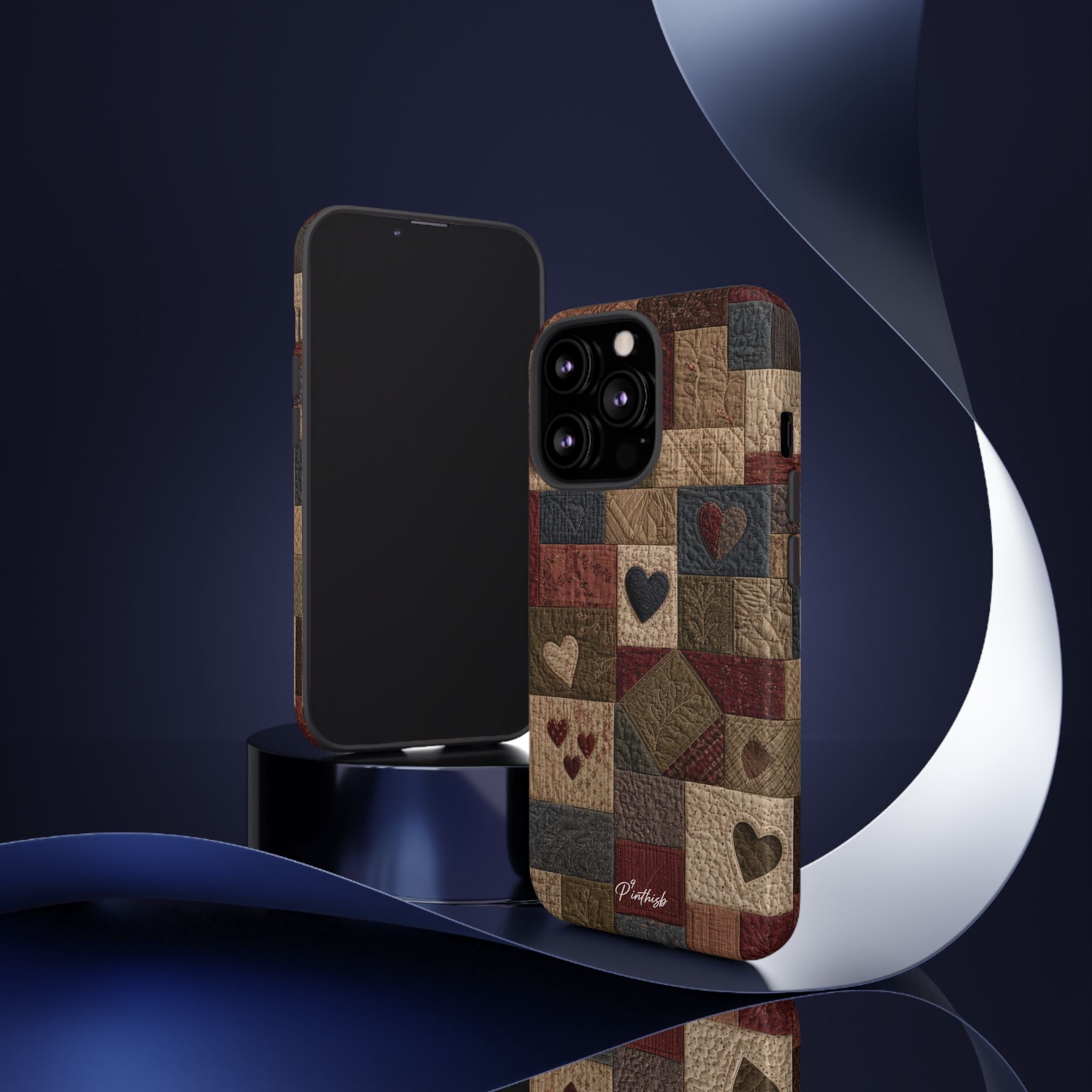 Patchwork Hearts Phone Case