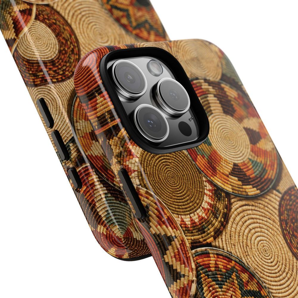 Bohemian Woven Basket Pattern Tough Case