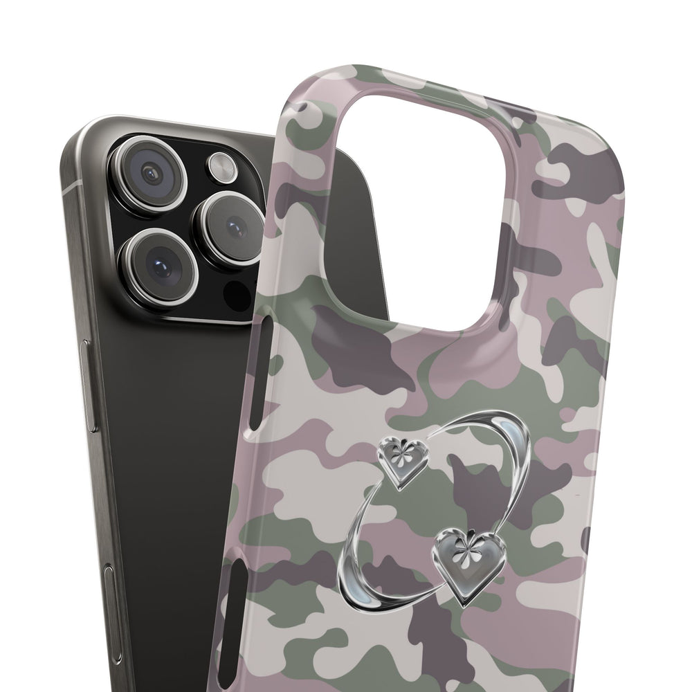Camouflage Heart Snap Phone Case